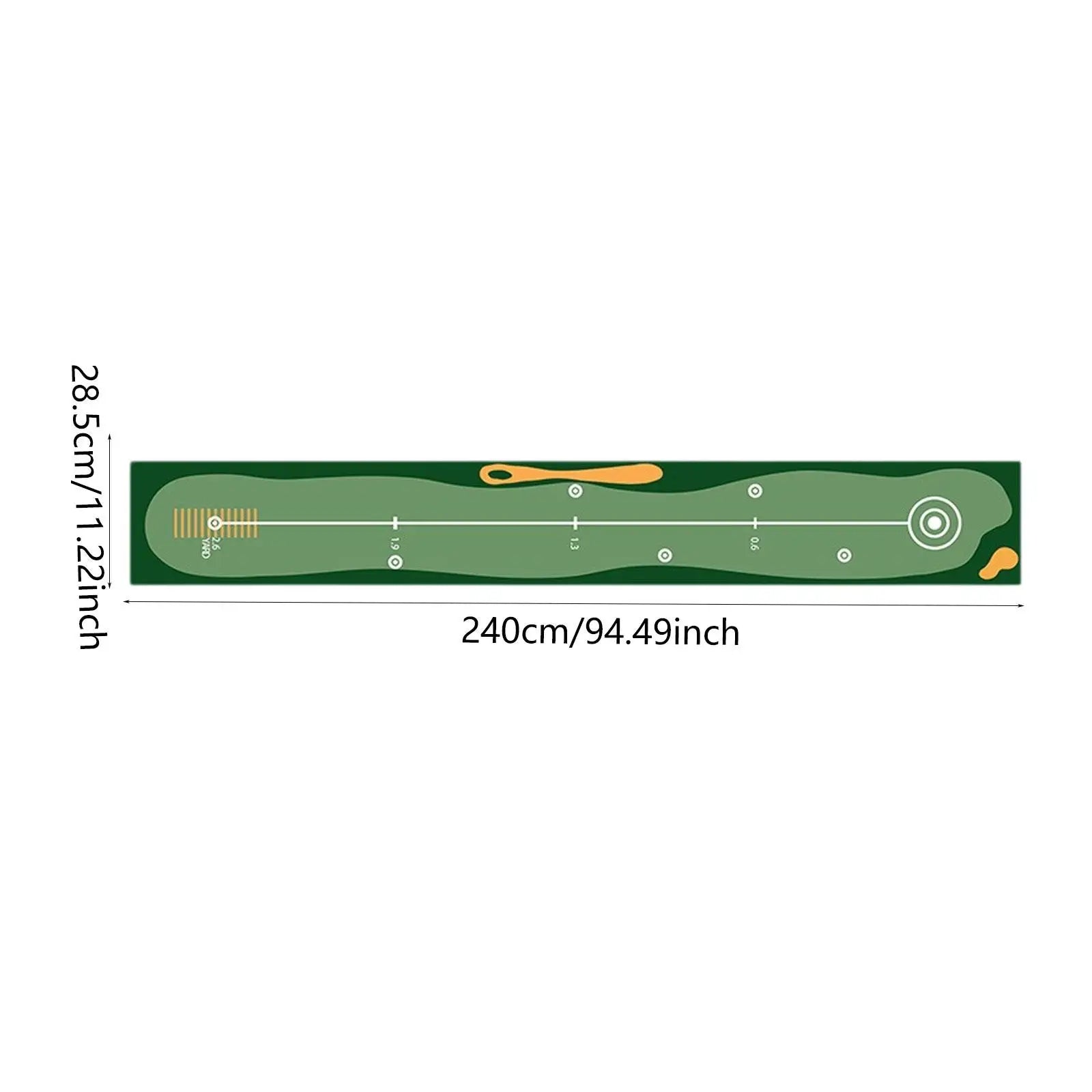 Golf Putting Mat Gift for Golfer Golfing Accessory Lightweight Portable Improve Putting Accuracy Training Aid for Park Lawn Home