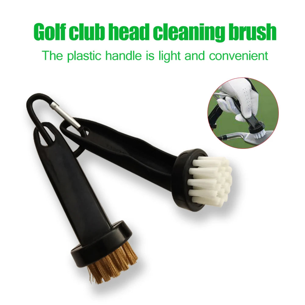 GLOOF Portable Golf Club Brushes Round Head Clean Kits for Golf Irons Putters Shoe Cleats