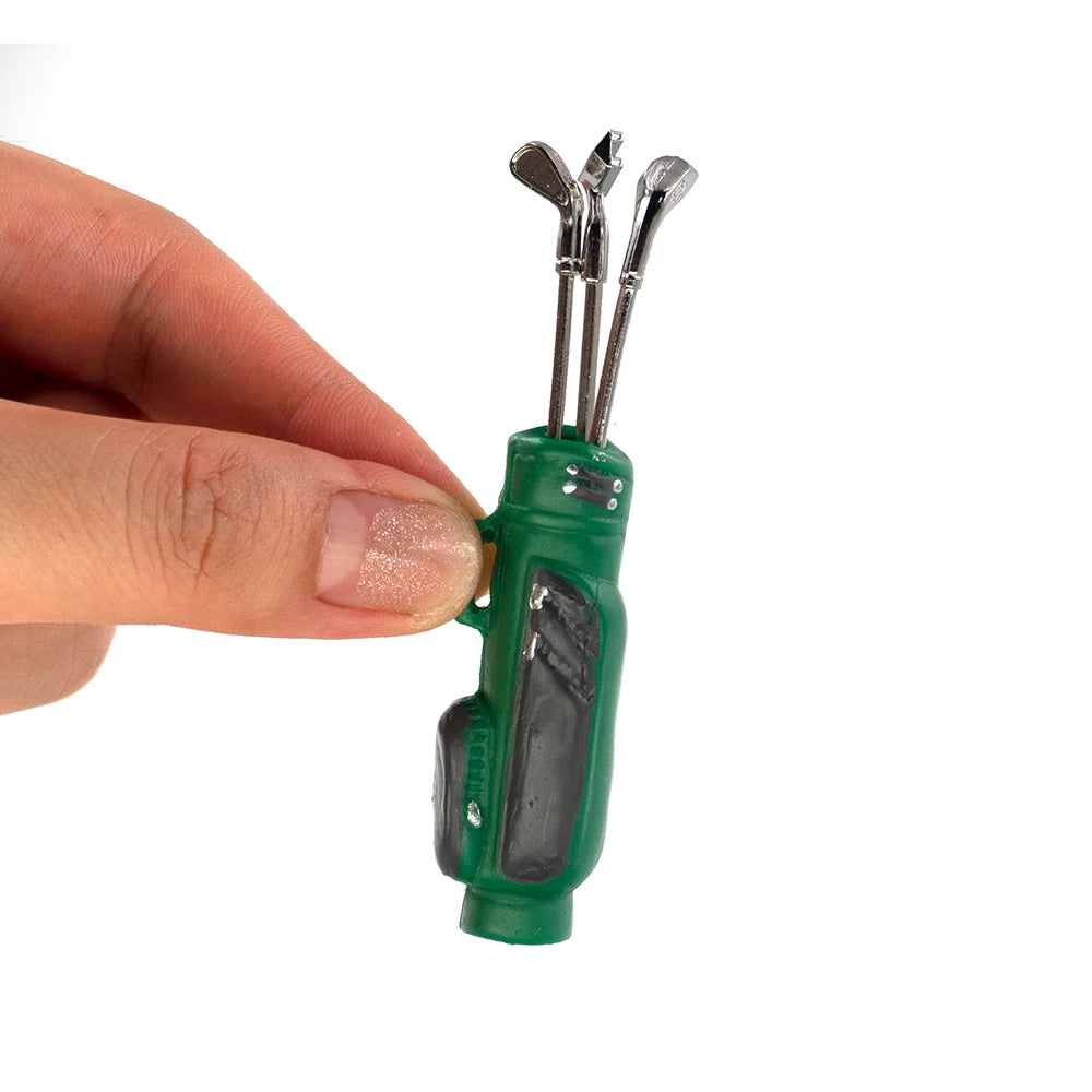 1/12 Dollhouse Miniature Accessories Mini Golf Clubs with Bag Model for Doll House Decoration ob11