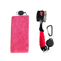 Golf Club Cleaning Kit with Polyester Fiber Towel & Nylon Brush for Golf Cart or Bag Portable Golf Course Maintenance Tool