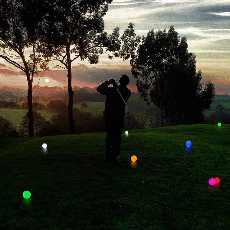 Luminescent Golf Balls Night Practice Durable Golf Ball Outdoor Training Portable LED Luminous Ball Professional Sport Equipment