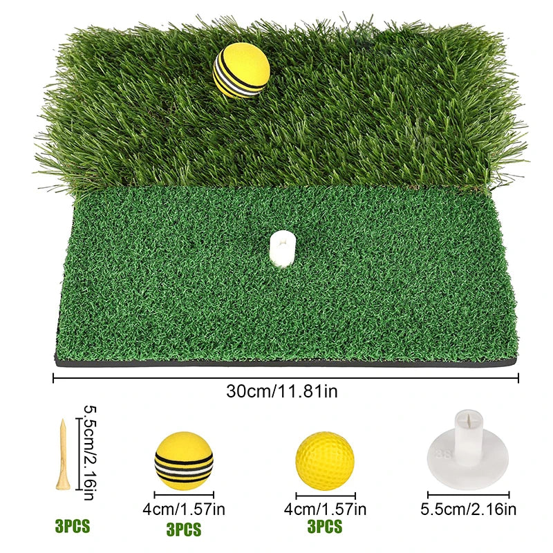 【C】Golf Hitting Mat,Portable Golf Strike Mat With Antislip Rubber Base, Portable Golf Practice Mat For Outdoor/Indoor