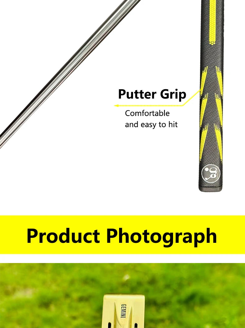Golf double-sided putters are simple and balanced putters, and they can be directly inserted into the putter and both left and r
