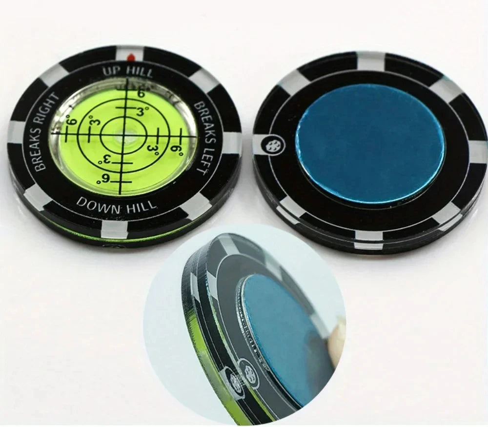 Golf Putt Ball Marker High Precision Round Green Reader Golfing Putting Aid Slope Reader 1PC