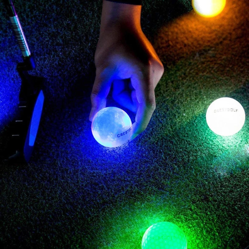 Luminescent Golf Balls Night Practice Durable Golf Ball Outdoor Training Portable LED Luminous Ball Professional Sport Equipment