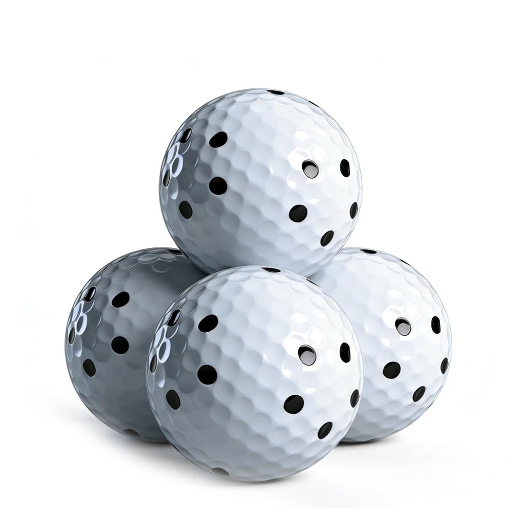 6 Pcs Indoor Simulators Dedicated Golf Balls 6 Side 5 Dots Pattern for Accurate Launch Monitor Data Indoor Training Bulk