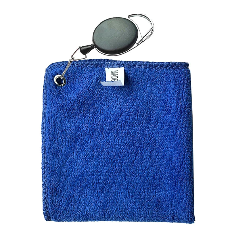 Golf Towel Wet And Dry Golf Cleaning Cloth Perfect For Golfers Cleaning Cloths With Retractable Hook Easy To Carry