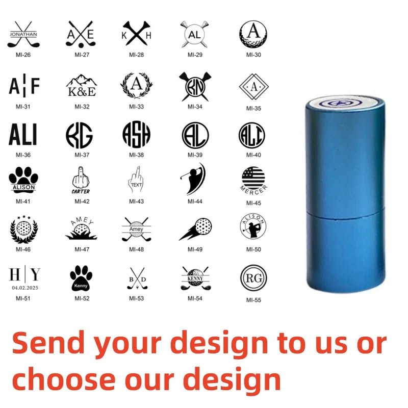 Golf Ball Seal Stamp Personalized Seal Custom Golf Ball Stamp Logo Brand Monogram Ball Marker for Golfers,Dads and Husbands