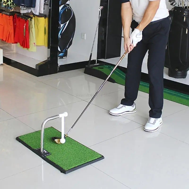 Golf Swing Practice Trainer Adjustable Golf Hitting Aid Simulators Indoor Swing Practice for Wood, Iron, Wedges