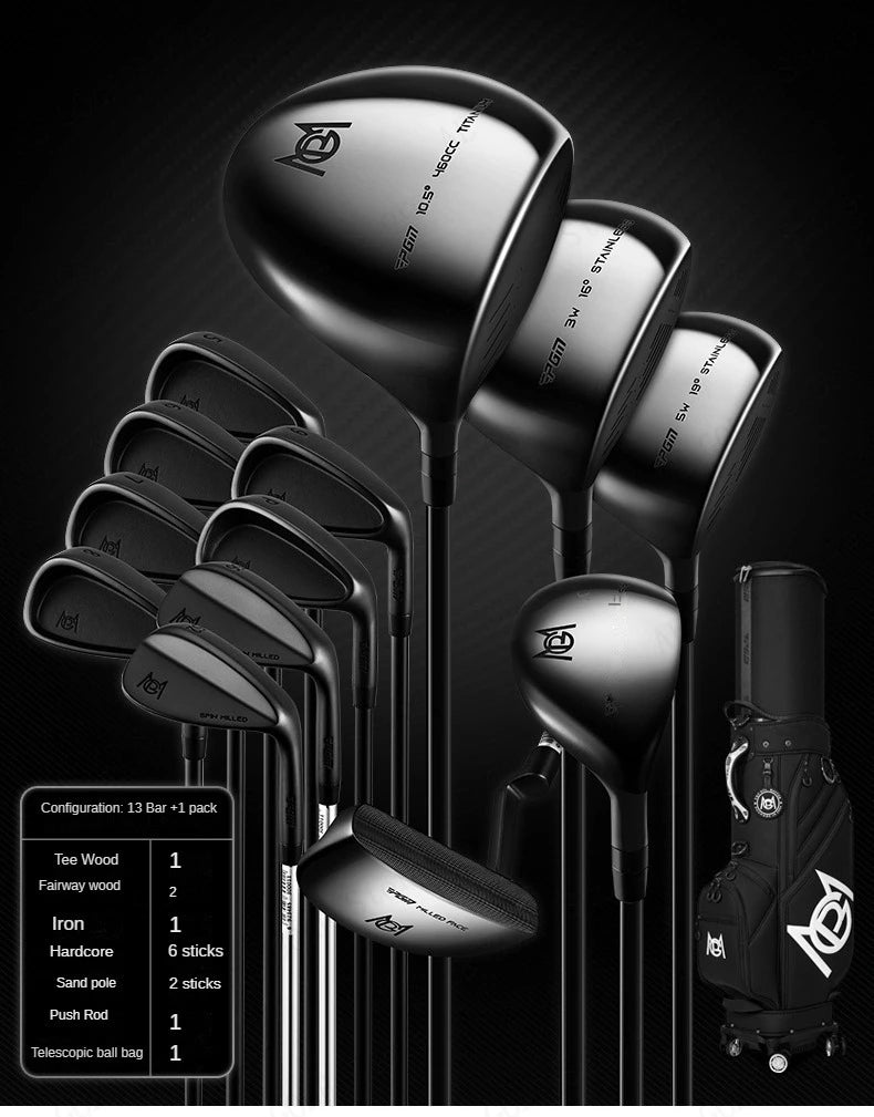 PGM Golf Clubs Low Center of Gravity High-end Men's Set of 13 Poles Ultra-light Carbon Rod with High Rebound MTG062