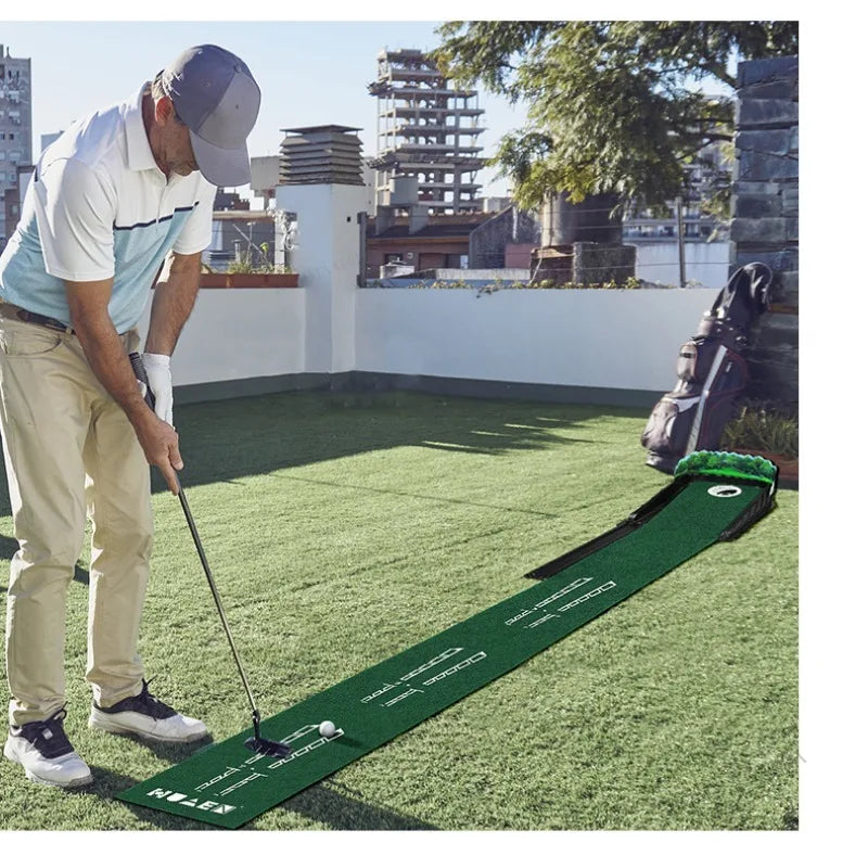 Golf Trainer Mat Portable Putting Green Mini Golf Green Putter Mat Portable Indoor and Outdoor Golf Practitioner For Home Office