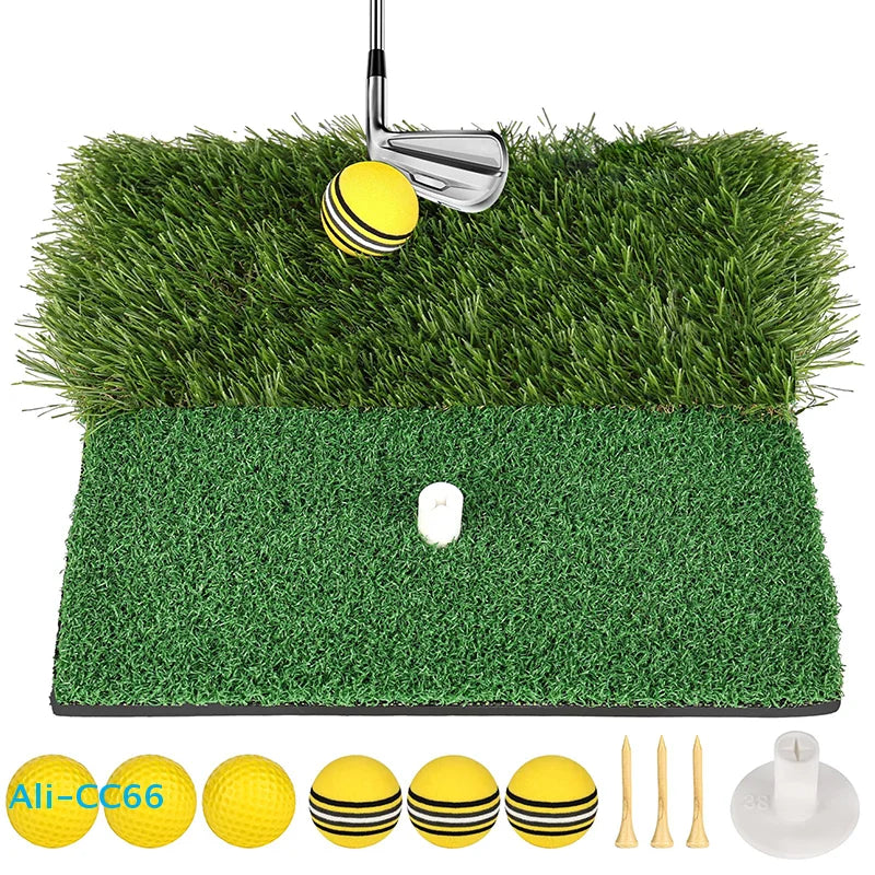 【C】Golf Hitting Mat,Portable Golf Strike Mat With Antislip Rubber Base, Portable Golf Practice Mat For Outdoor/Indoor