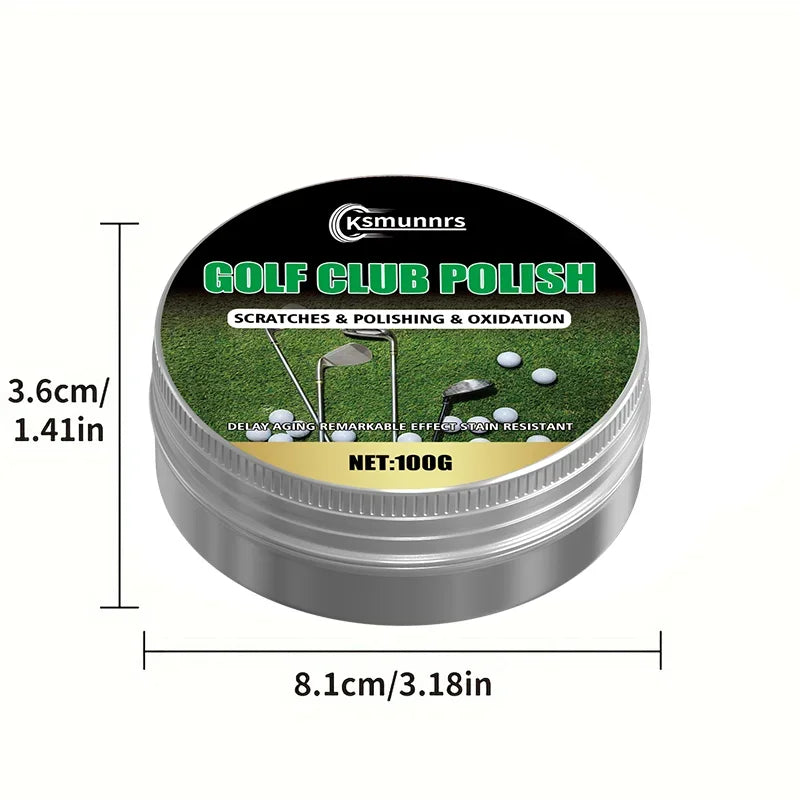 Golf Club Cleaning Kit with Polishing Paste - Includes Sponge, Restores Shine & Protects Against Tarnish, Ideal for All Golfers