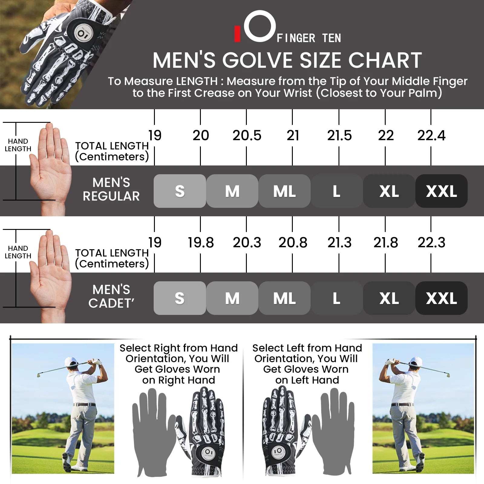 Golf Gloves Men Left Hand with Ball Marker 2/3 Pack, Mens Golf Glove All Weather Grip, Fit Size S M ML L XL