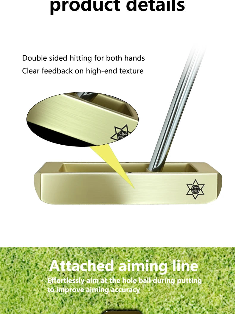 Golf double-sided putters are simple and balanced putters, and they can be directly inserted into the putter and both left and r