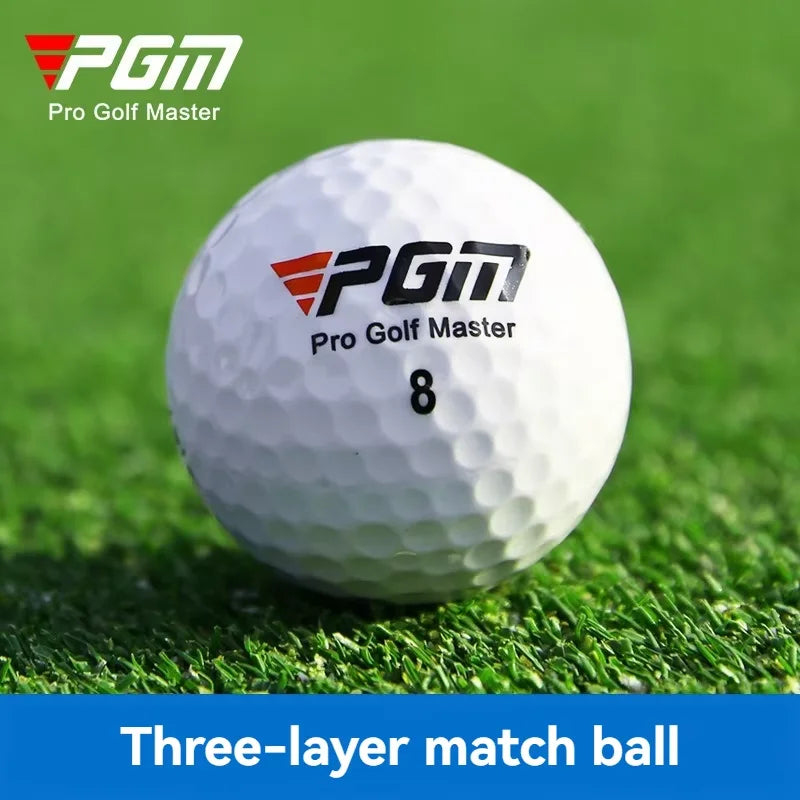 PGM Official 3-Layer Premium Golf Balls Practice Compet Performance Training for Distance Straight Shots Golf Design for Sports