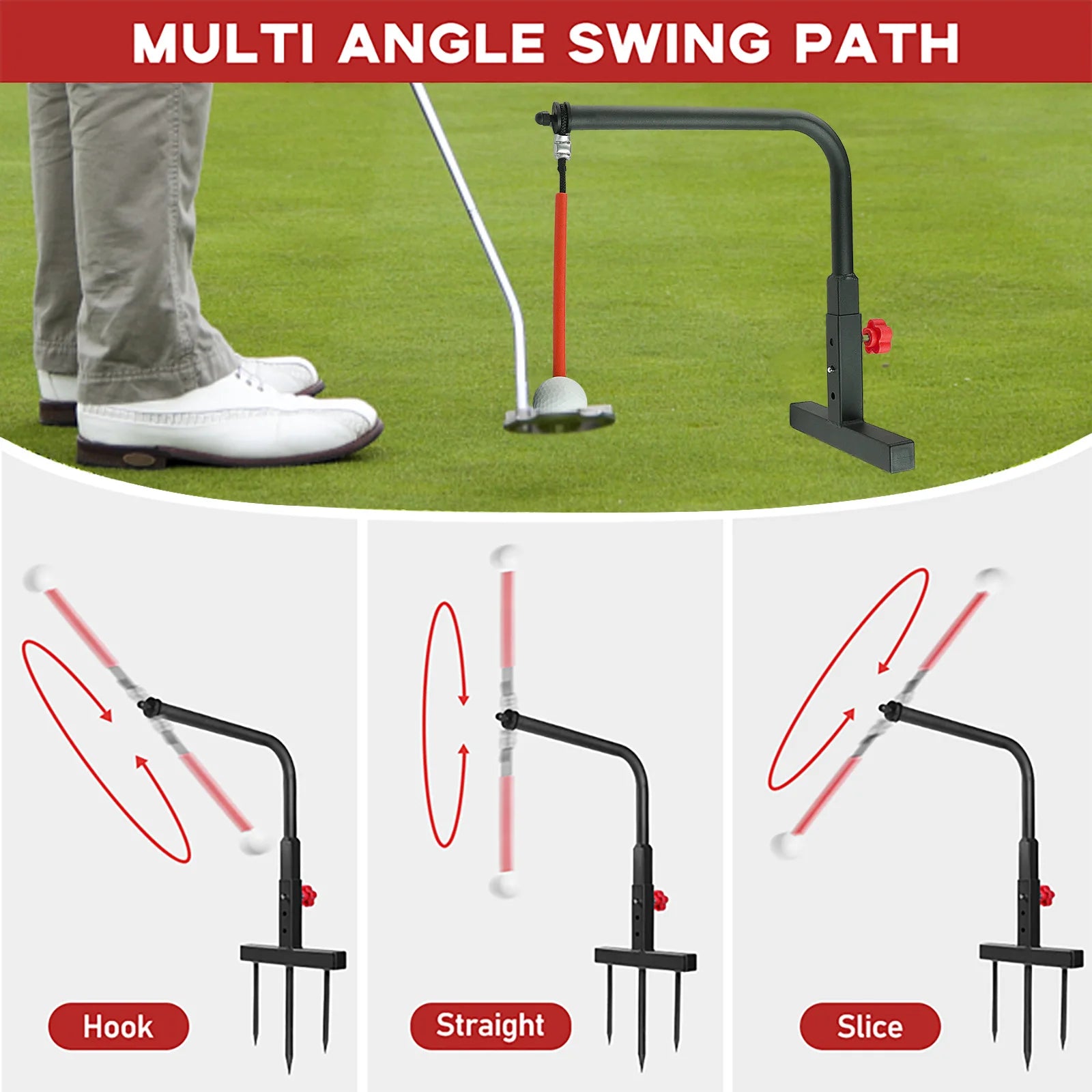 Golf Swing Trainer Golf Training Equipment Pure Path Swing Practice Training Golf Outdoor Hitting Accessories with True Impact