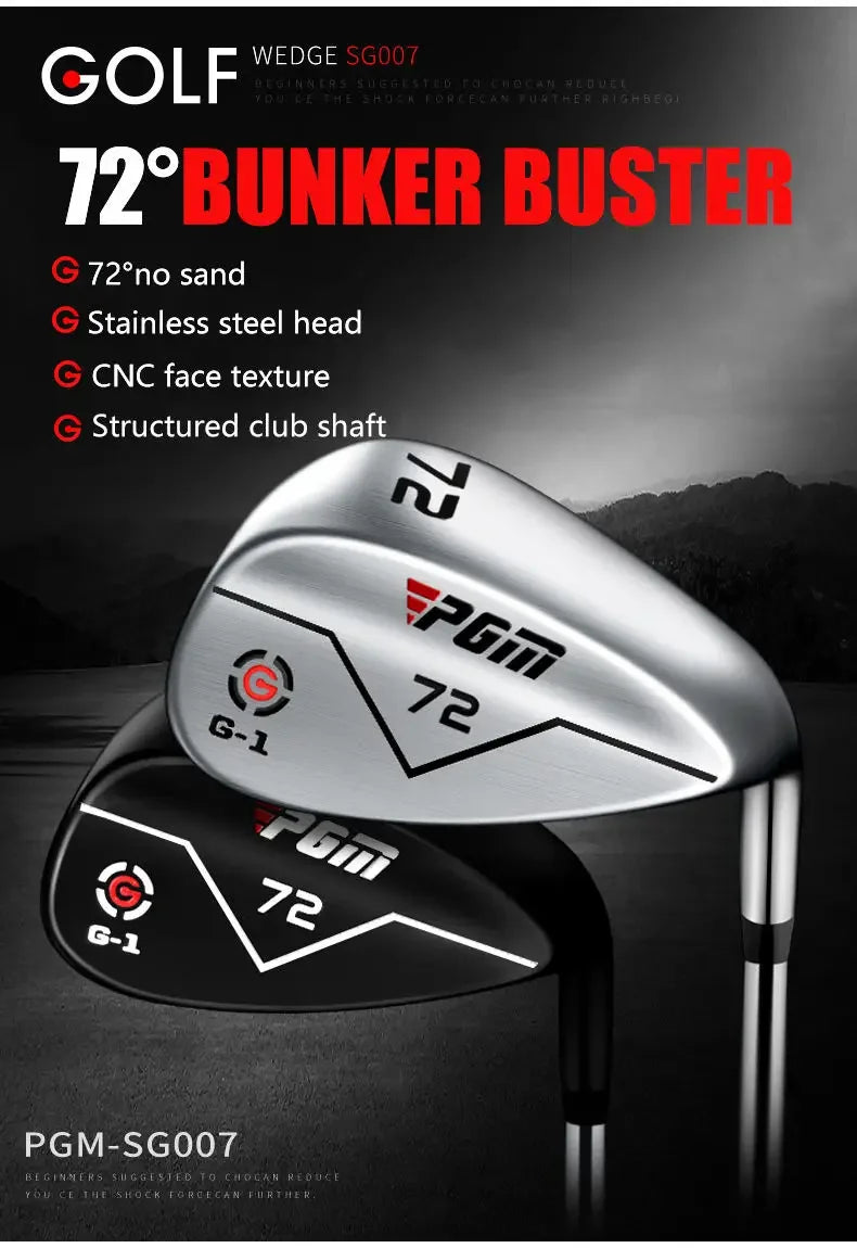 PGM Golf Clubs for Men Right Handed Golf Club Sand Pole Stainless Steel Irons Wedges 72 Degree CNC Texture Golf Supplies