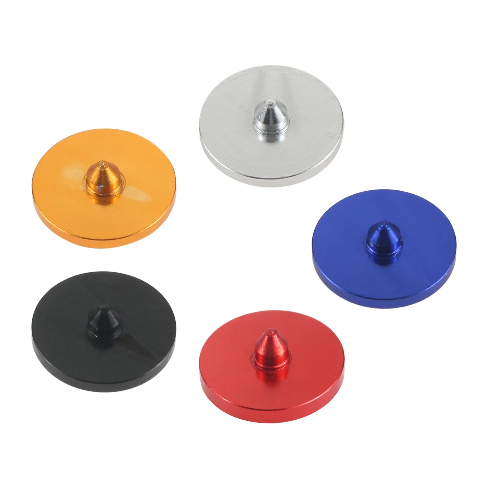 5Pcs 20mm Aluminium Alloy Round Shaped Golf Ball Position Mark Markers Practical Golfer Training Aids Red/Gold/Silver/Blue/Black