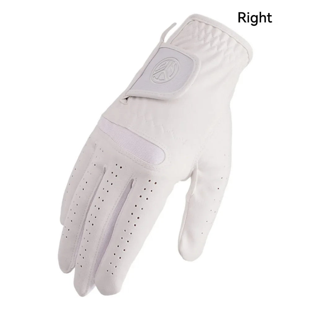 Sheepskin Men's Sports Golf Glove Breathable White Leather Golfing Glove Single Left Hand Maximum Grip Golf Gloves Golfer