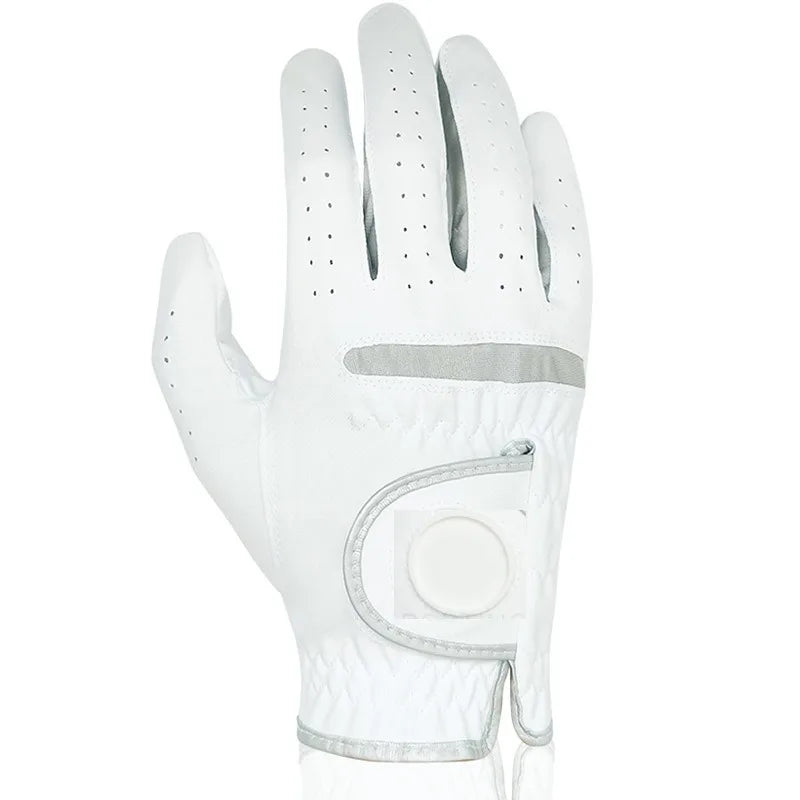 Pack 1 Pc Golf Gloves Men's Left/Right Hand Soft Breathable Pure Sheepskin With Anti-slip Granules Golf Gloves Golf Men