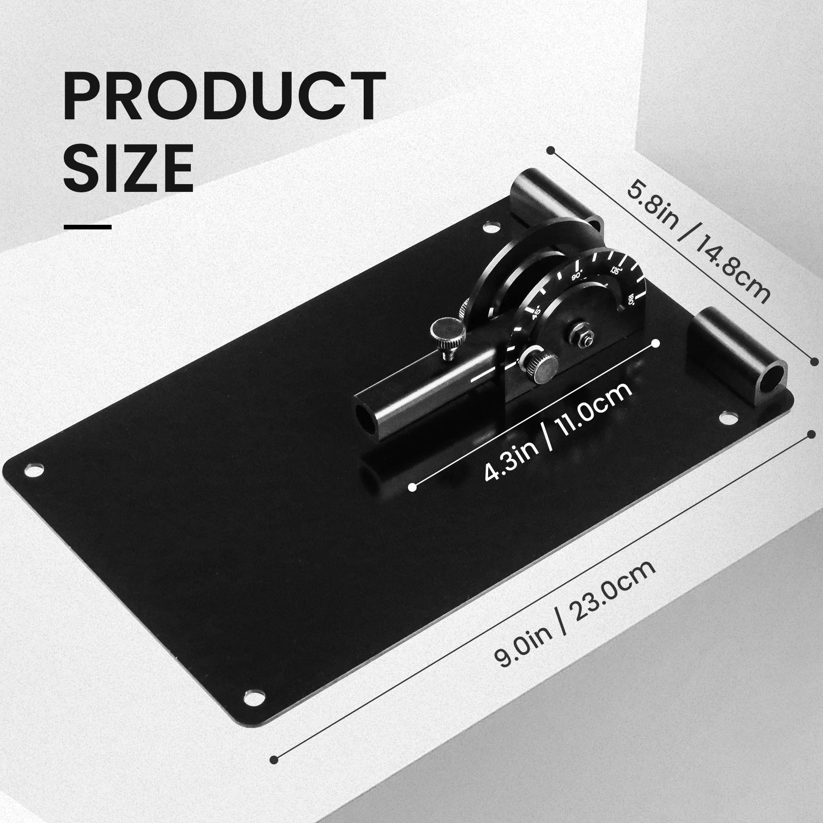 Golf Practice Plate with 180° Adjustable Guide, Durable Metal Plane Trainer Aid for Aiming Putting Swing & Golf Teaching