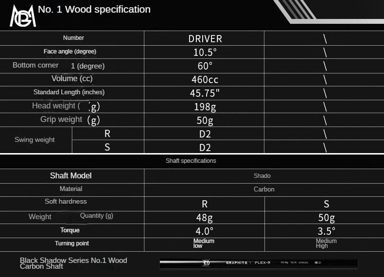 PGM Golf Clubs Low Center of Gravity High-end Men's Set of 13 Poles Ultra-light Carbon Rod with High Rebound MTG062