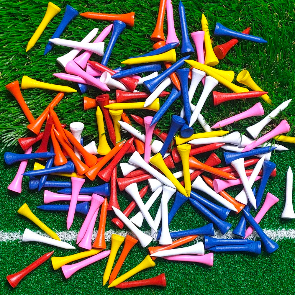 High Quality Wooden Golf Ball Seat, Golf Accessories Mixed Color 100Pcs, Random Color