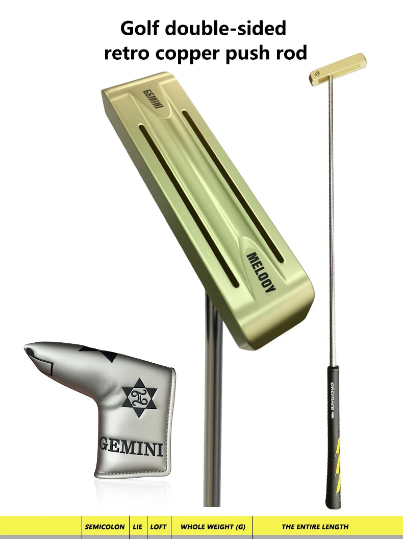 Golf double-sided putters are simple and balanced putters, and they can be directly inserted into the putter and both left and r