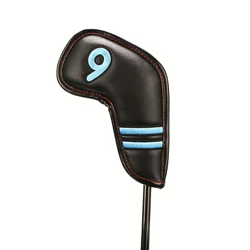 11 Pcs Of Golf Club Head Covers Made Of Waterproof Material With Velcro Fasteners, Paired With Digital Golf Equipment Accessorie