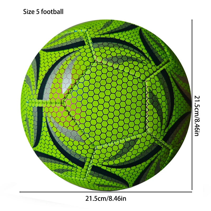Size 5 Glowing Soccer Ball, Durable Football For Competition Training For Indoor And Outdoor