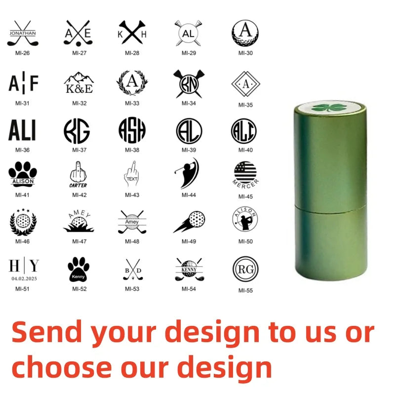 Golf Ball Seal Stamp Personalized Seal Custom Golf Ball Stamp Logo Brand Monogram Ball Marker for Golfers,Dads and Husbands