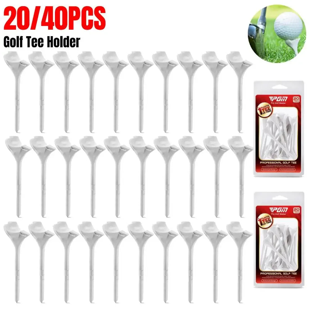 20/40PCS BambooGolf Tees Holder Ball Nail 10 Degree Oblique Insertion Reusable Tee for golfer gift golf ball holder 골프tee