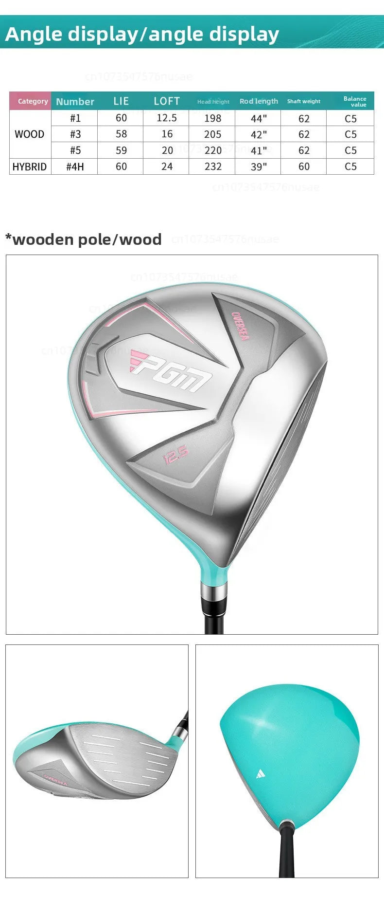 PGM Golf Wood Club Driver for Men and Women Right-handed High Fault Tolerance Golf Clubs MG051