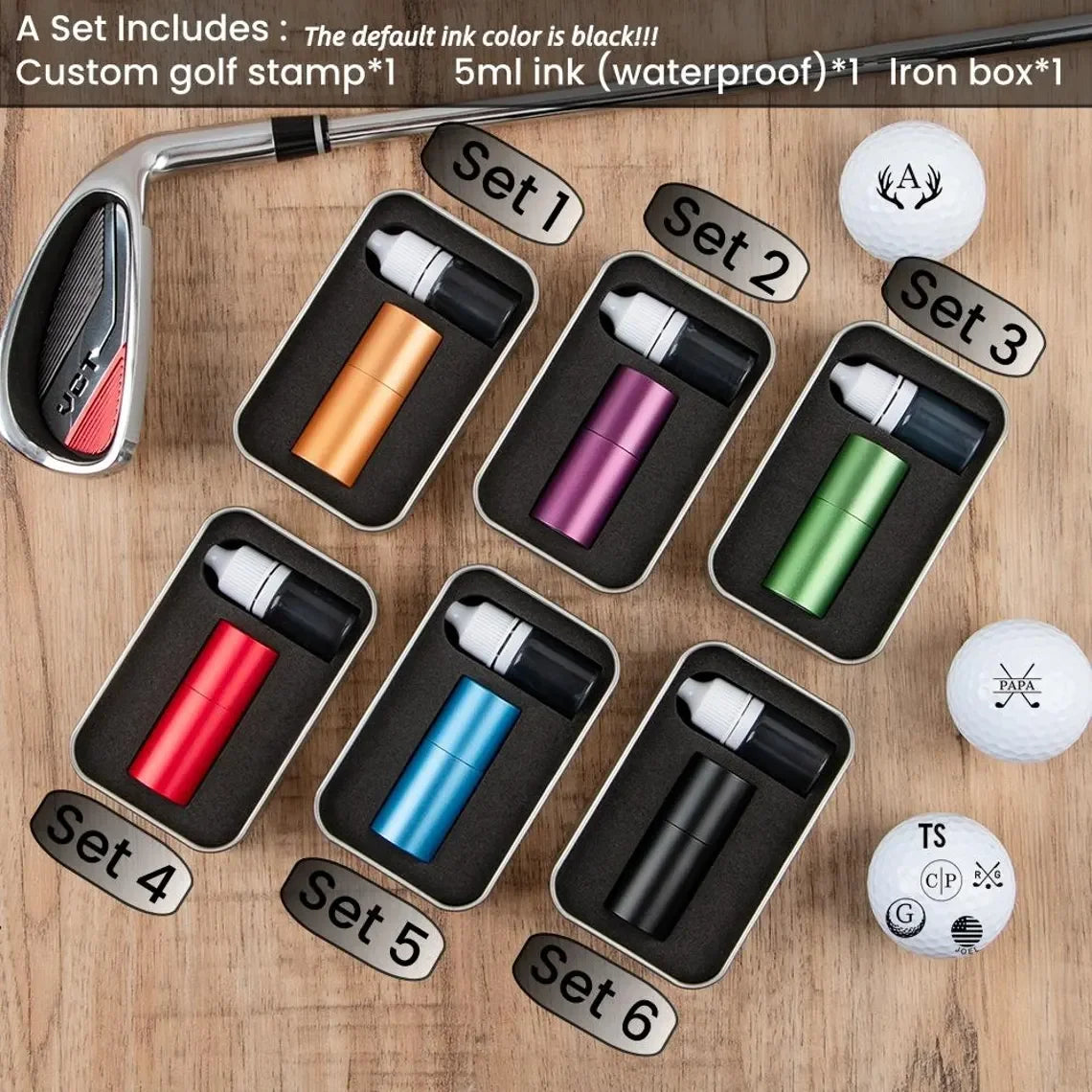 Golf Ball Seal Stamp Personalized Seal Custom Golf Ball Stamp Logo Brand Monogram Ball Marker for Golfers,Dads and Husbands