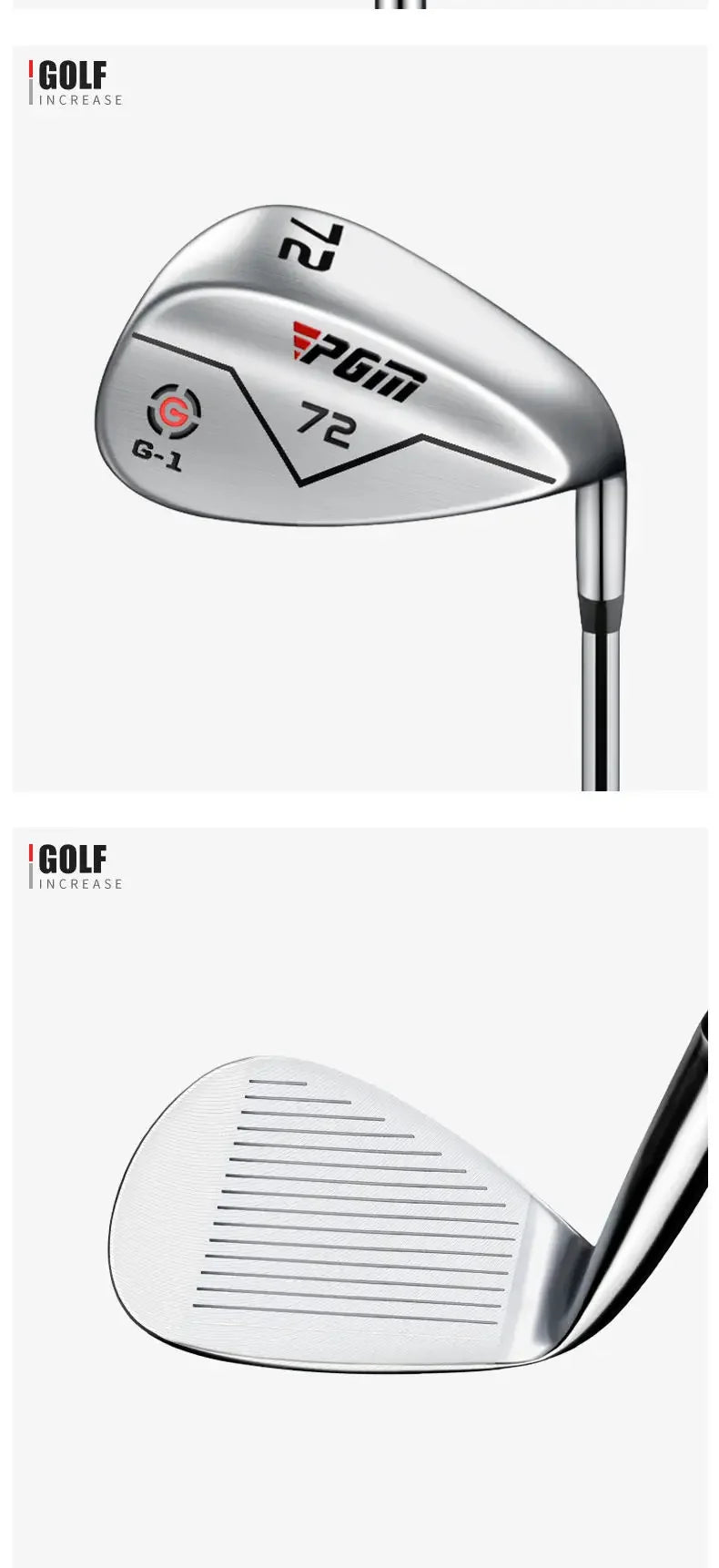 PGM Golf Clubs for Men Right Handed Golf Club Sand Pole Stainless Steel Irons Wedges 72 Degree CNC Texture Golf Supplies