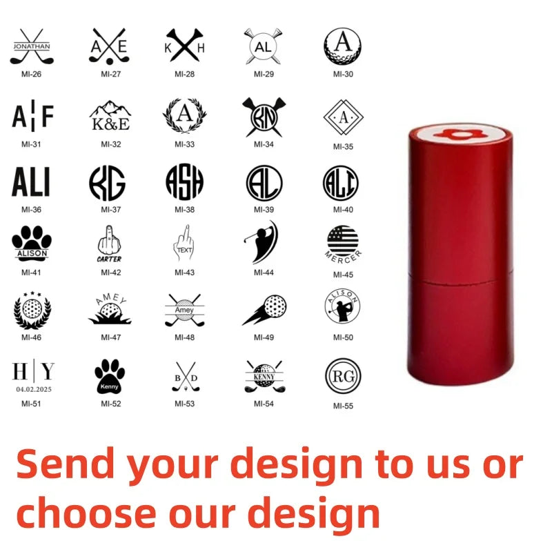 Golf Ball Seal Stamp Personalized Seal Custom Golf Ball Stamp Logo Brand Monogram Ball Marker for Golfers,Dads and Husbands