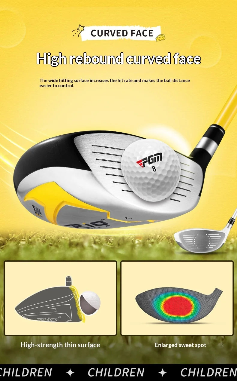 PGM Children's Golf Clubs - Large Volume 1 Wood for Kids, Boys, Beginners, Girls, Teenagers, Graphite Shafts JRMG017