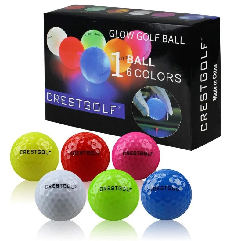 Luminescent Golf Balls Night Practice Durable Golf Ball Outdoor Training Portable LED Luminous Ball Professional Sport Equipment