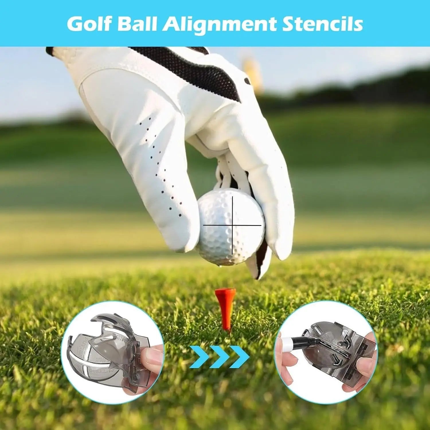 Golf Club Cleaning Kit with Golf Club Cleaner Golf Towel Divot Repair Tool Groove Sharpener Golf Ball Alignment Kit Complete
