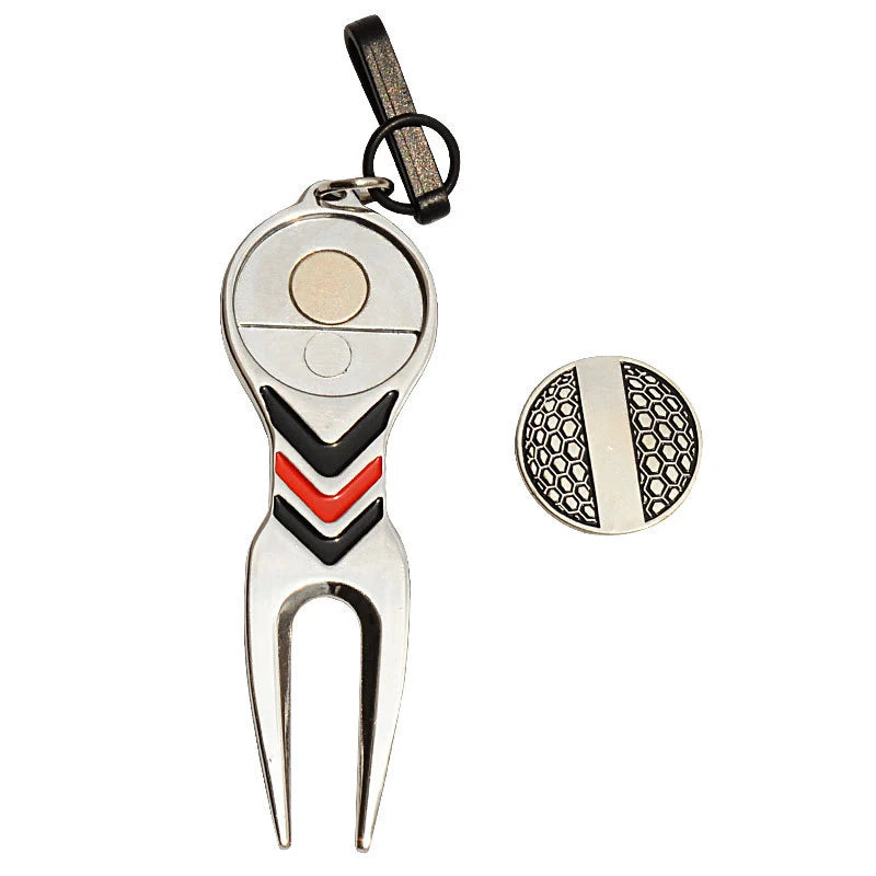 〔E〕Golf Repair Tool Ball Magnetic Alloy Marker Belt Hook Standard Golf Sports Accessories〔Winter5〕