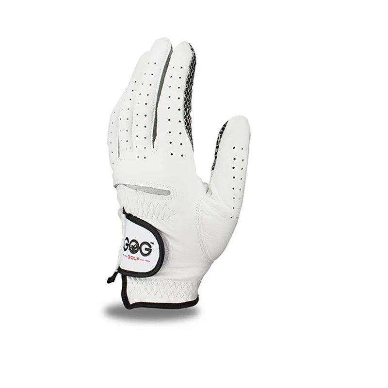 Pack 1 Pcs Golf Gloves Men Left/Right Hand Soft Breathable Pure Sheepskin Genuine Leather With Anti-Slip Granules Men Golf Glove