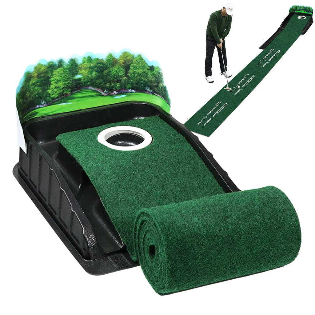 Golf Trainer Mat Portable Putting Green Mini Golf Green Putter Mat Portable Indoor and Outdoor Golf Practitioner For Home Office