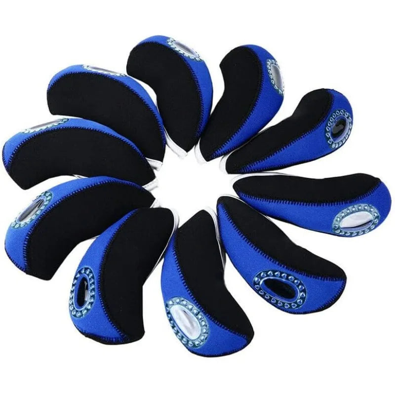 Golf Iron Covers Set for Club Elasticity Protable Selections 10pcs/lot, Ideal Gift for Golfers
