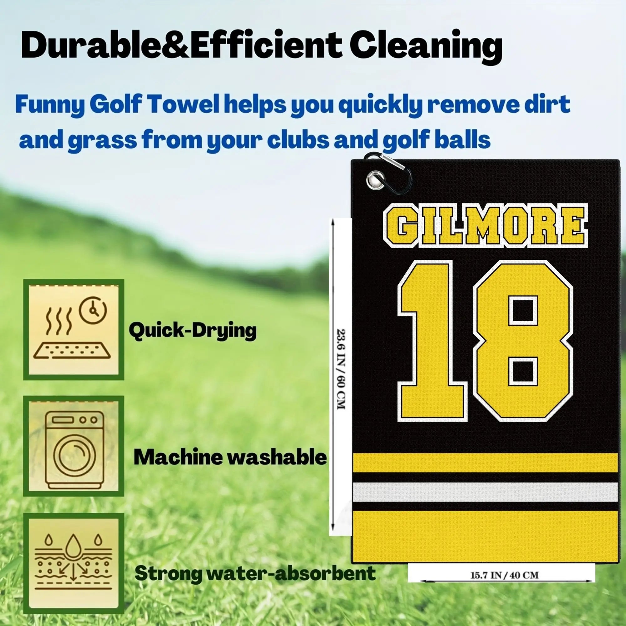Golf Club Cleaning Kit with Golf Club Cleaner Golf Towel Divot Repair Tool Groove Sharpener Golf Ball Alignment Kit Complete