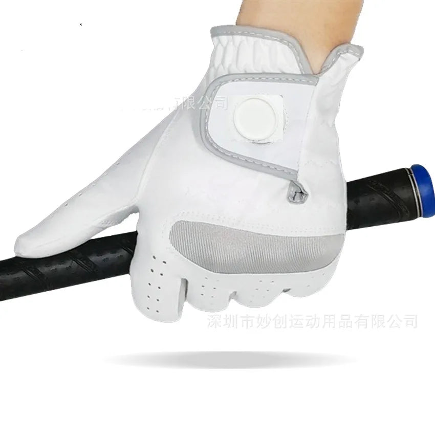 Pack 1 Pc Golf Gloves Men's Left/Right Hand Soft Breathable Pure Sheepskin With Anti-slip Granules Golf Gloves Golf Men