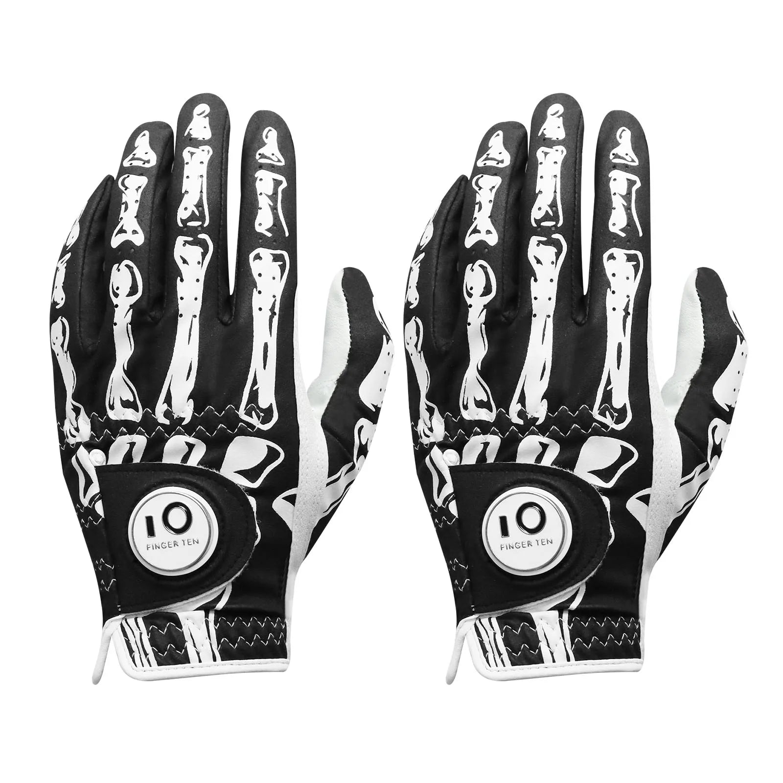 Golf Gloves Men Left Hand with Ball Marker 2/3 Pack, Mens Golf Glove All Weather Grip, Fit Size S M ML L XL