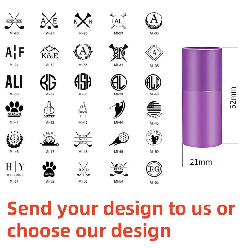 Golf Ball Seal Stamp Personalized Seal Custom Golf Ball Stamp Logo Brand Monogram Ball Marker for Golfers,Dads and Husbands