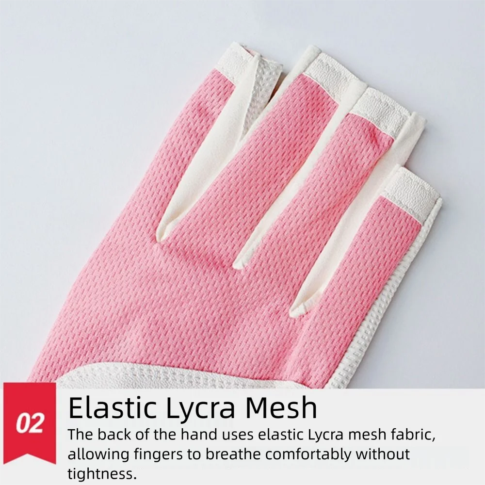 Comfortable Women's Sport Gloves Fingerless Non-slip Ladies Golf Gloves Left Right Hand Breathable Golf Mittens Golf Accessories