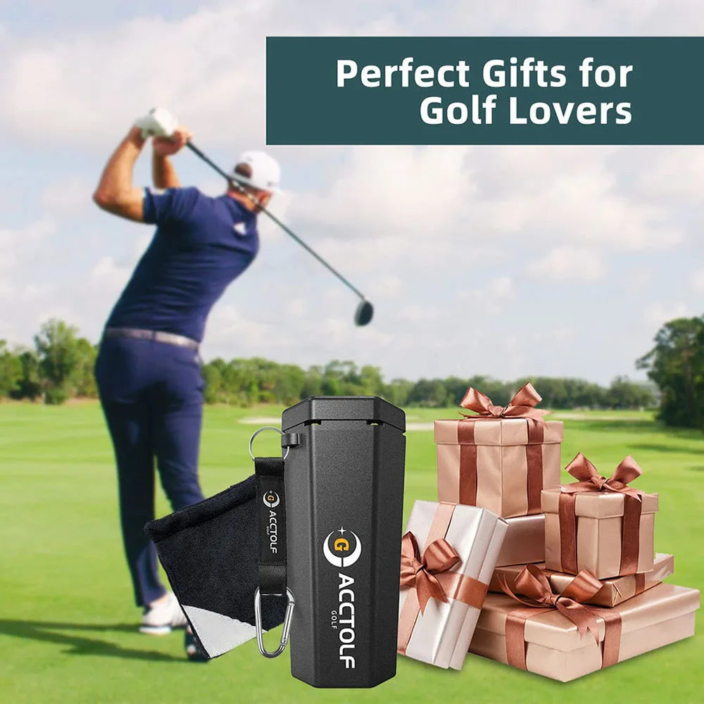 Golf Ball Washer Cleaning Machine With Towel Reusable Cart Cup Holder Portable Golf Bag Cart Cleaner Accessories for Gift